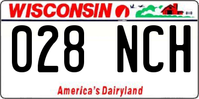 WI license plate 028NCH