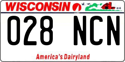 WI license plate 028NCN