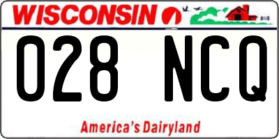 WI license plate 028NCQ