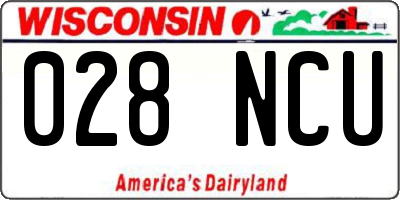 WI license plate 028NCU