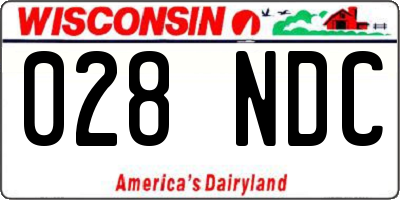 WI license plate 028NDC