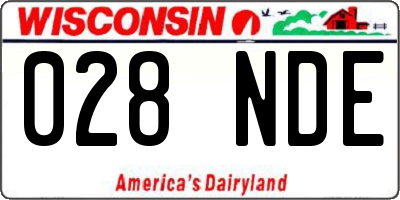 WI license plate 028NDE