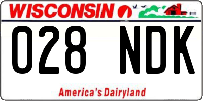WI license plate 028NDK