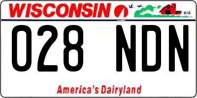 WI license plate 028NDN