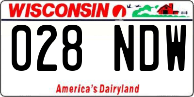 WI license plate 028NDW