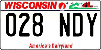WI license plate 028NDY