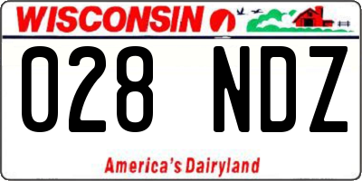 WI license plate 028NDZ