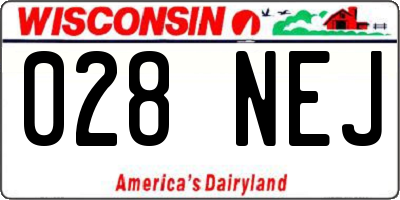 WI license plate 028NEJ