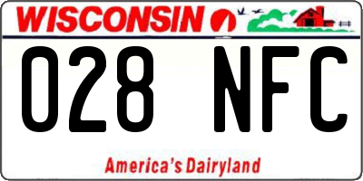 WI license plate 028NFC