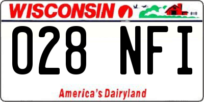 WI license plate 028NFI