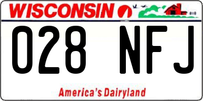 WI license plate 028NFJ