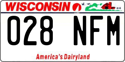 WI license plate 028NFM