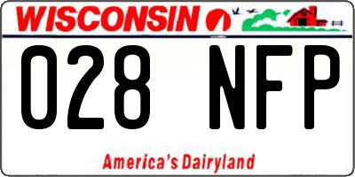 WI license plate 028NFP