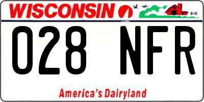 WI license plate 028NFR