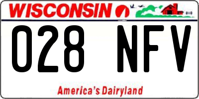 WI license plate 028NFV
