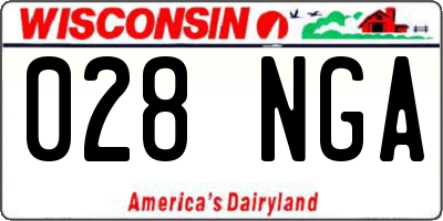 WI license plate 028NGA