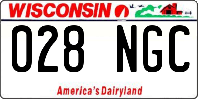 WI license plate 028NGC