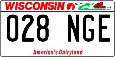 WI license plate 028NGE