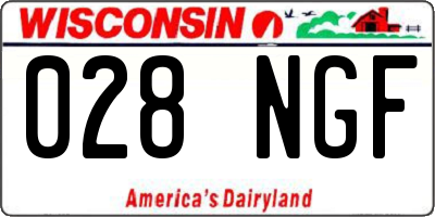 WI license plate 028NGF