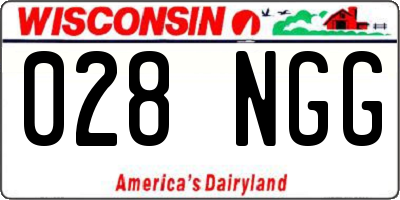 WI license plate 028NGG