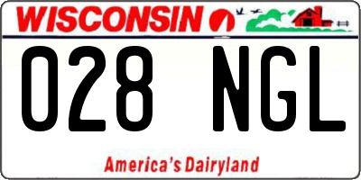 WI license plate 028NGL