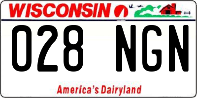WI license plate 028NGN