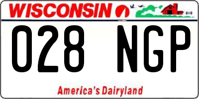 WI license plate 028NGP