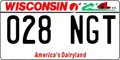 WI license plate 028NGT