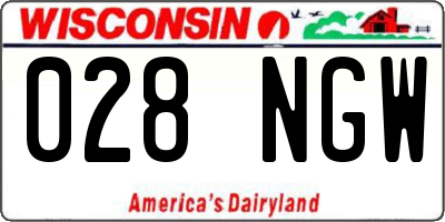 WI license plate 028NGW