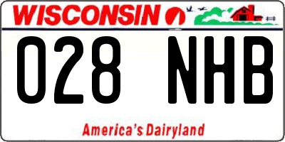WI license plate 028NHB