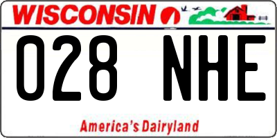 WI license plate 028NHE