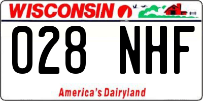 WI license plate 028NHF