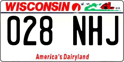 WI license plate 028NHJ