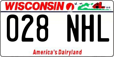 WI license plate 028NHL