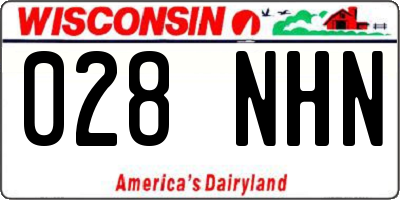 WI license plate 028NHN
