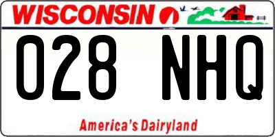 WI license plate 028NHQ