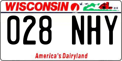 WI license plate 028NHY