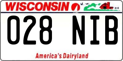 WI license plate 028NIB
