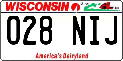 WI license plate 028NIJ
