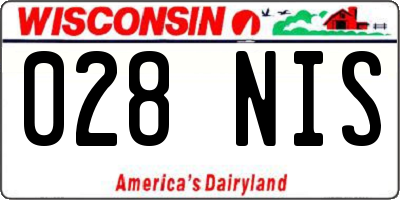 WI license plate 028NIS