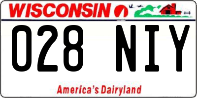 WI license plate 028NIY