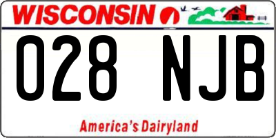 WI license plate 028NJB