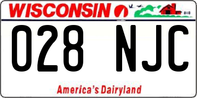 WI license plate 028NJC