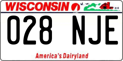 WI license plate 028NJE