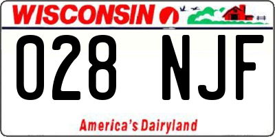 WI license plate 028NJF