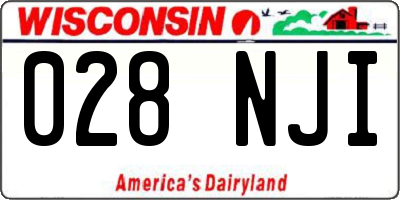 WI license plate 028NJI