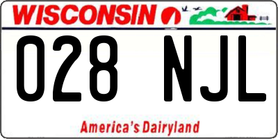 WI license plate 028NJL