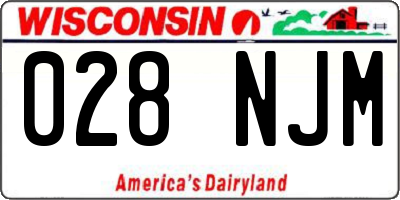 WI license plate 028NJM
