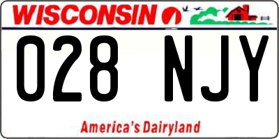 WI license plate 028NJY