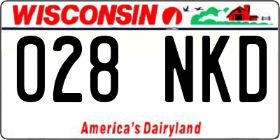 WI license plate 028NKD
